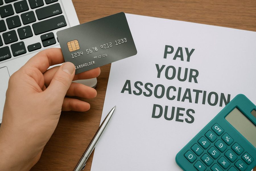 Pay your association dues