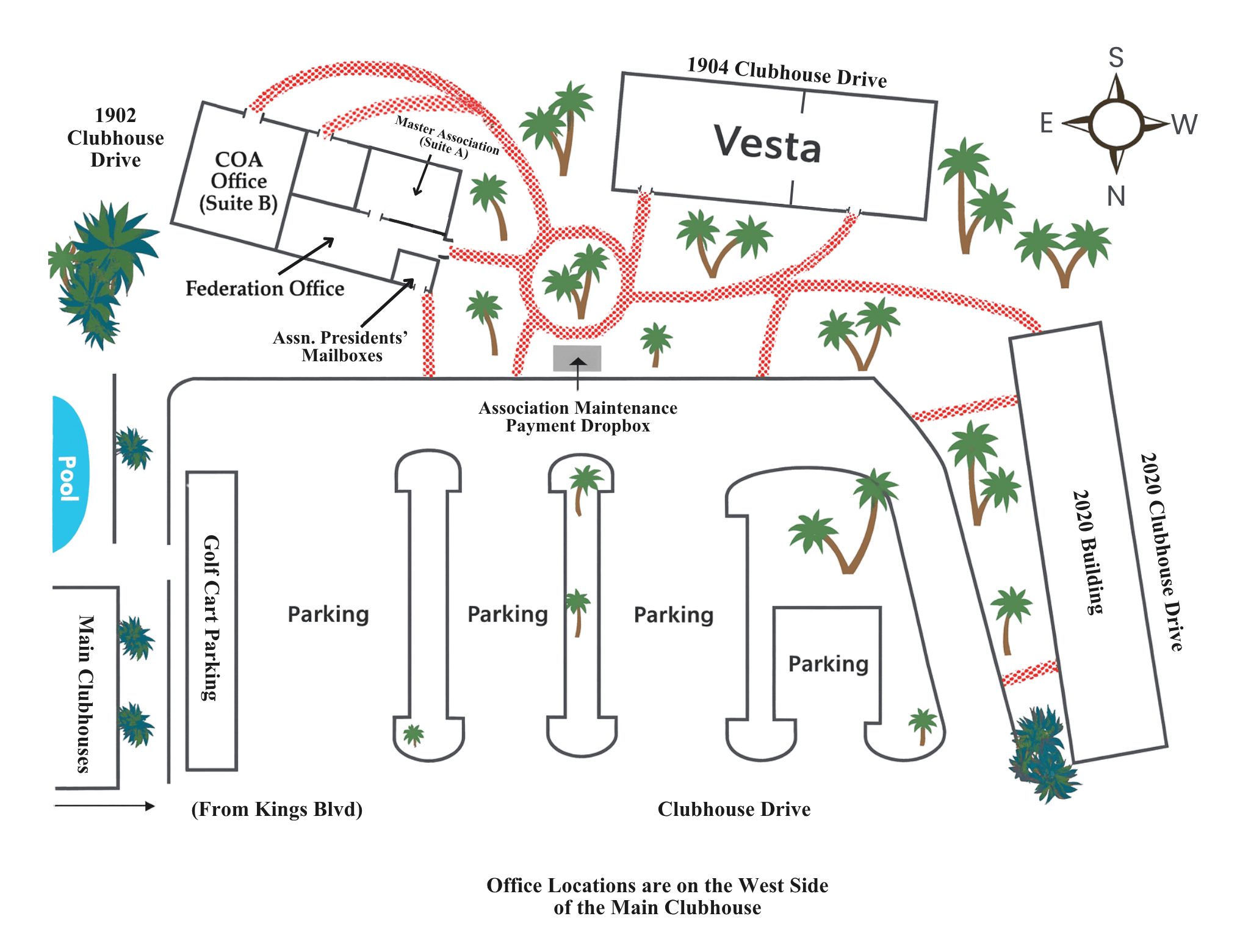 Kings Point Sun City Center Office Map